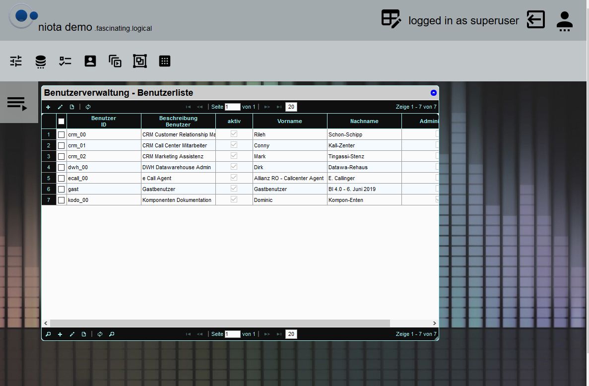 admin surface example
